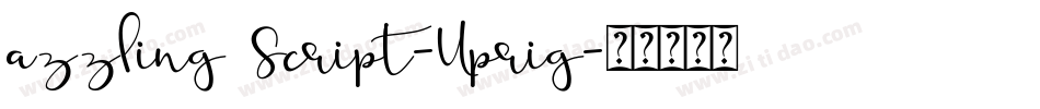 azzling Script-Uprig字体转换